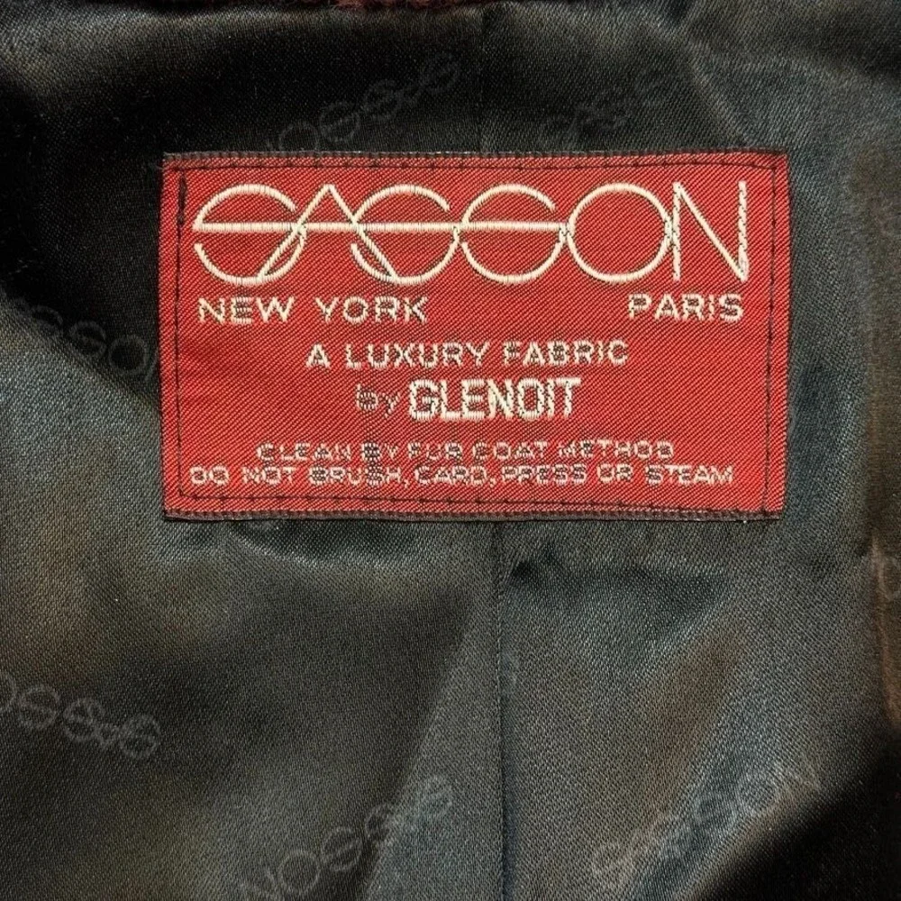 Vtg Sasson Glenoit Luxury Faux Fur Jacket Size 8 Black Made/USA ILGWU Retro 80s - Picture 7 of 15